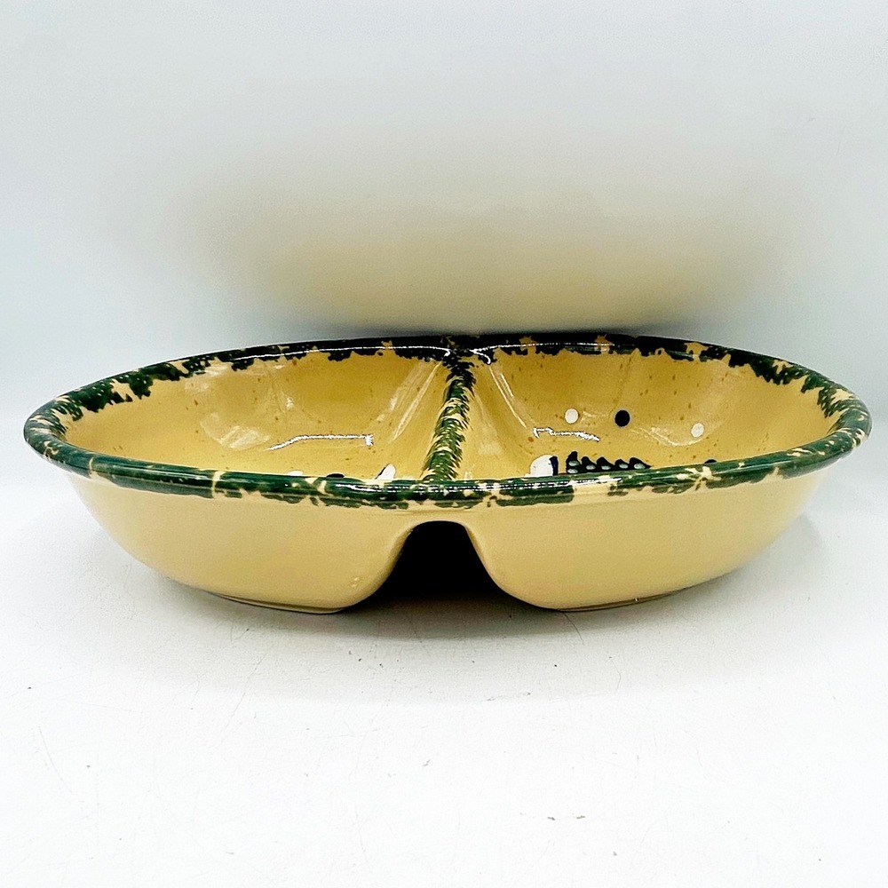 Country Snowman Stoneware Divided Dish by LTD Commodities, Inc - Picture 10 of 13